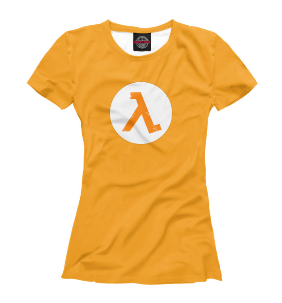 Женская футболка с изображением Half-life - Лямбда цвета Белый
