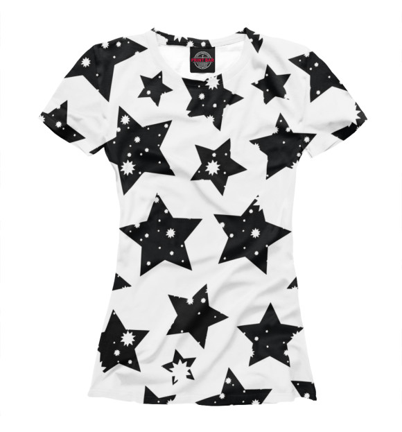 Женская футболка с изображением Звездочки цвета Белый