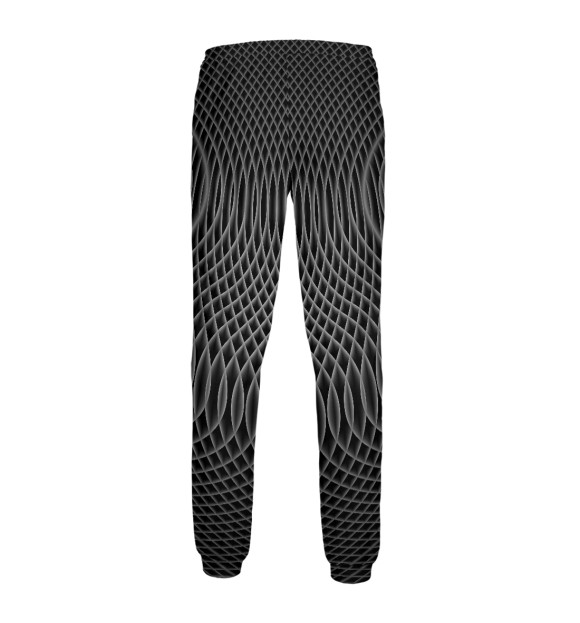 Мужские спортивные штаны с изображением Isoteric lines цвета Белый