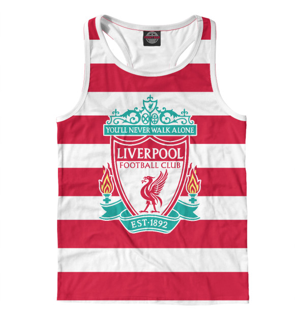 Мужская майка-борцовка с изображением Ливерпуль цвета Белый