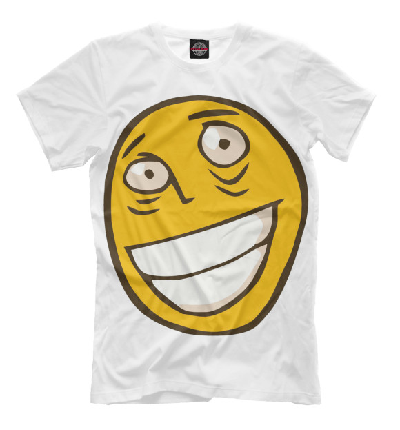 Мужская футболка с изображением Рофлан Лицо цвета Молочно-белый
