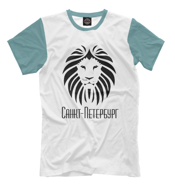 Мужская футболка с изображением Лев (Санкт-Петербург) цвета Белый