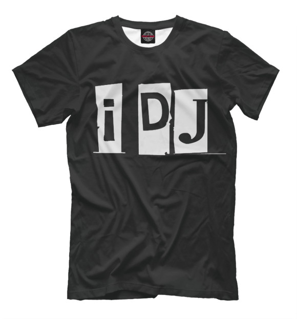 Мужская футболка с изображением DJ цвета Черный