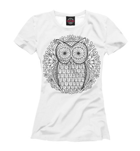 

Футболки Print Bar, Белый, Сова