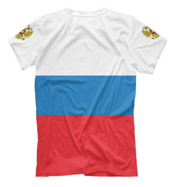 Мужская футболка с изображением Россия в моём сердце цвета Белый