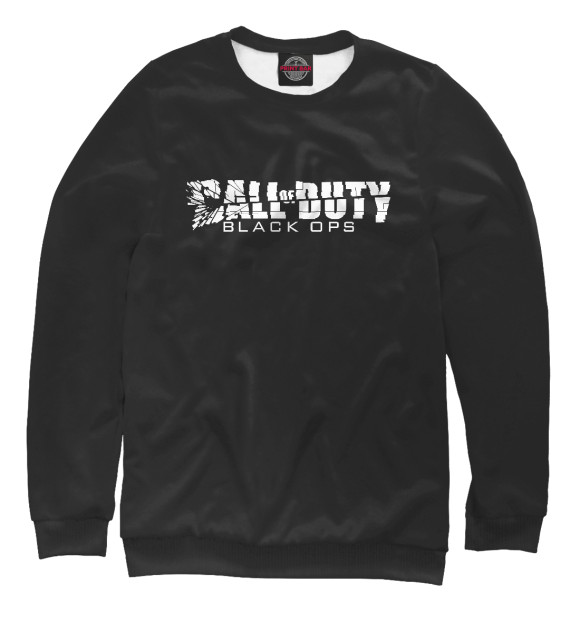 Мужской свитшот с изображением Call of Duty Black Ops цвета Белый