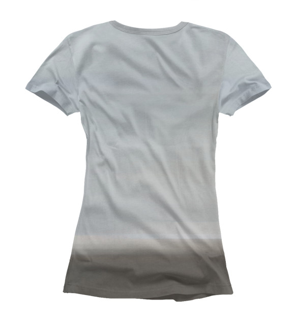 Женская футболка с изображением Японская макака цвета Белый