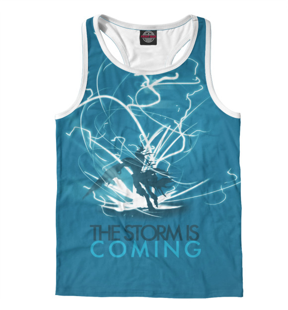 Мужская майка-борцовка с изображением Зератул цвета Белый