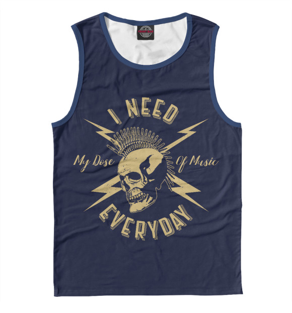 Майка для мальчика с изображением Punk’s Not Dead цвета Белый