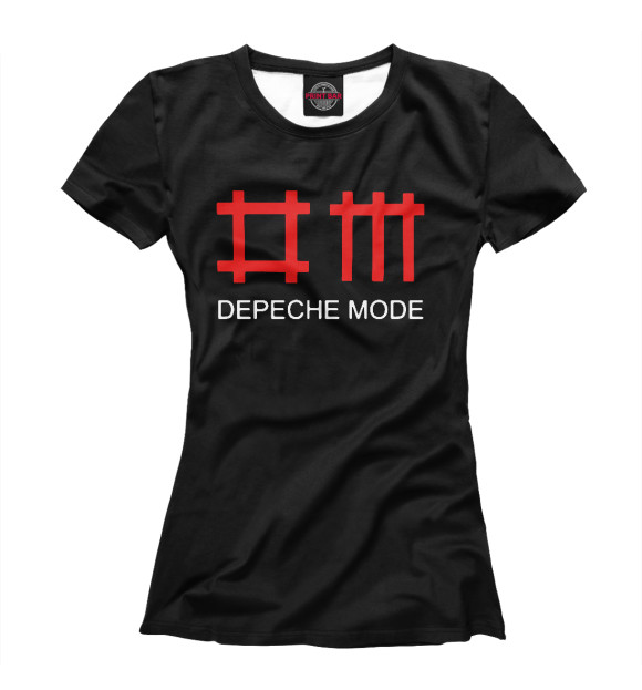 Женская футболка с изображением Depeche Mode цвета Белый