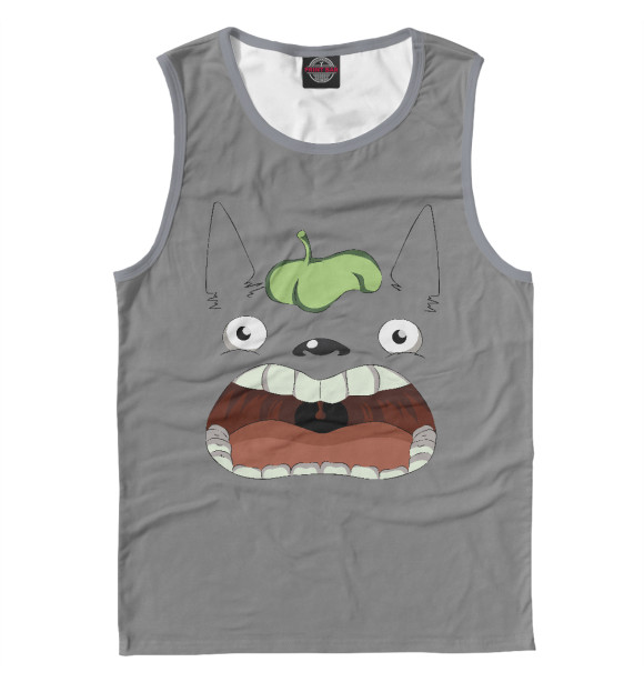 Мужская майка с притом Тоторо цвета Белый Мужская майка с изображением Тоторо цвета Белый