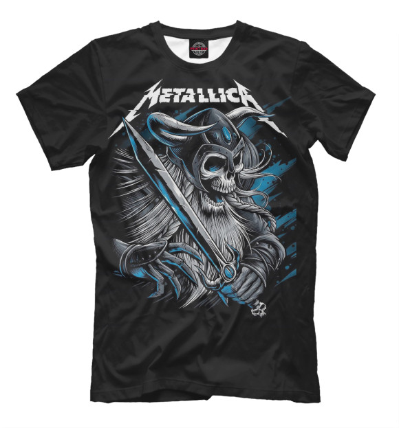 Мужская футболка с изображением Metallica цвета Белый