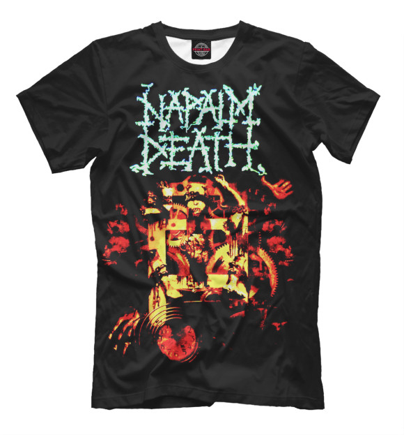 Мужская футболка с изображением Napalm Death цвета Черный