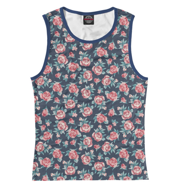 Майка для девочки с изображением Цветы цвета Белый