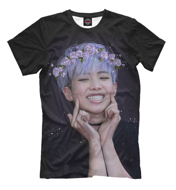 Мужская футболка с изображением BTS Rapmon цвета Черный