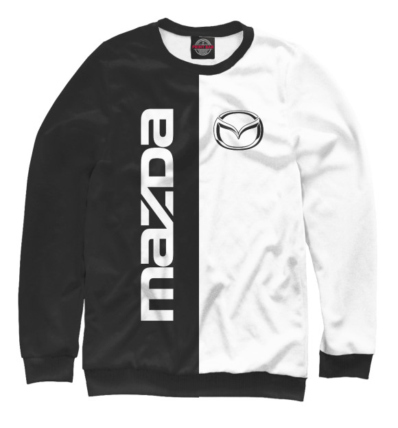 Мужской свитшот с изображением Mazda цвета Белый