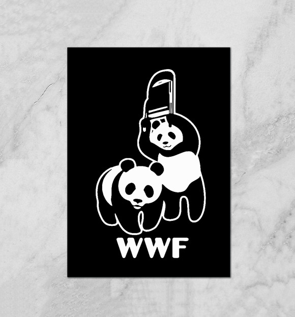 Плакат с изображением WWF Panda цвета Белый