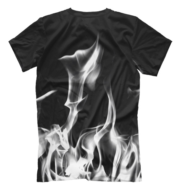 Мужская футболка с изображением Дым цвета Белый