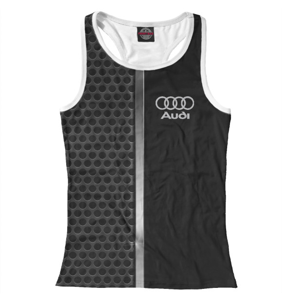 Женская майка-борцовка с изображением Audi цвета Белый