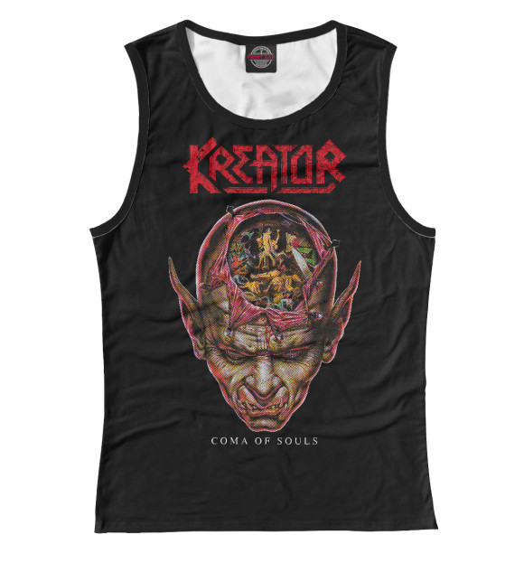 Майка для девочки с изображением Kreator: Coma Of Souls цвета Белый