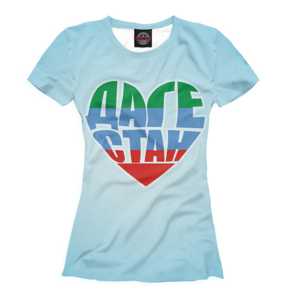 Футболка для девочек с изображением Дагестан цвета Белый