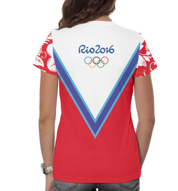 Женская футболка с изображением Олимпиада Рио-2016 цвета Белый