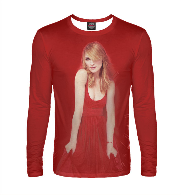 Мужской лонгслив с изображением Мадонна цвета Белый