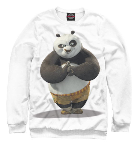 Женский свитшот с изображением Panda цвета Белый