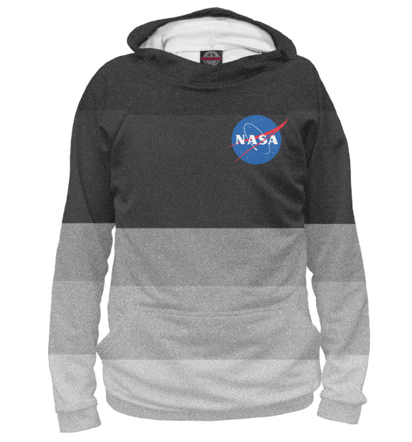 Мужское худи с изображением NASA цвета Белый