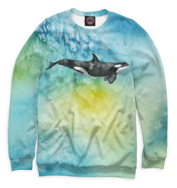 Женский свитшот с изображением Касатка цвета Белый