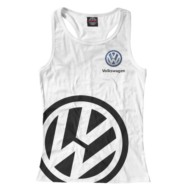 Женская майка-борцовка с изображением Volkswagen цвета Белый