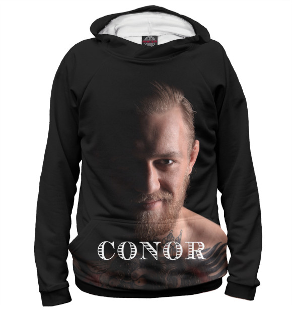 Мужское худи с изображением Conor McGregor цвета Белый