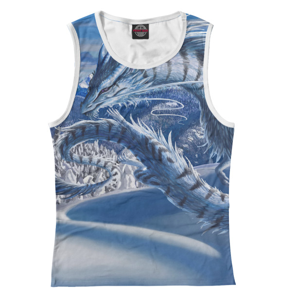 Майка для девочки с изображением Драконы цвета Белый