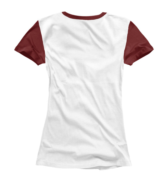 Женская футболка с изображением Утка хоккеист цвета Белый