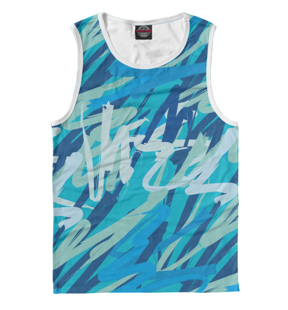 Мужская майка с изображением Краски цвета Белый