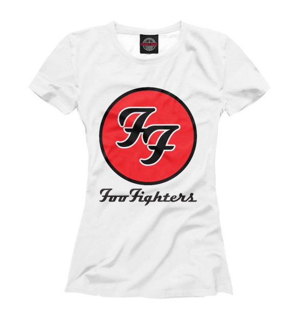 Футболка для девочек с изображением Foo Fighters цвета Белый
