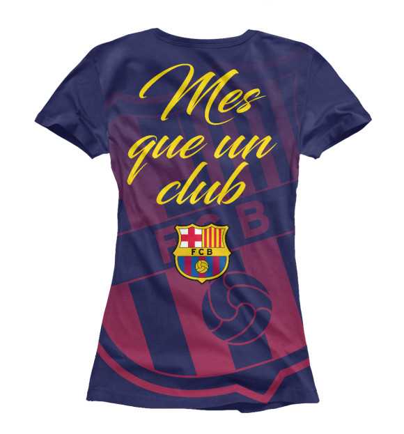 Женская футболка с изображением Барселона цвета Белый