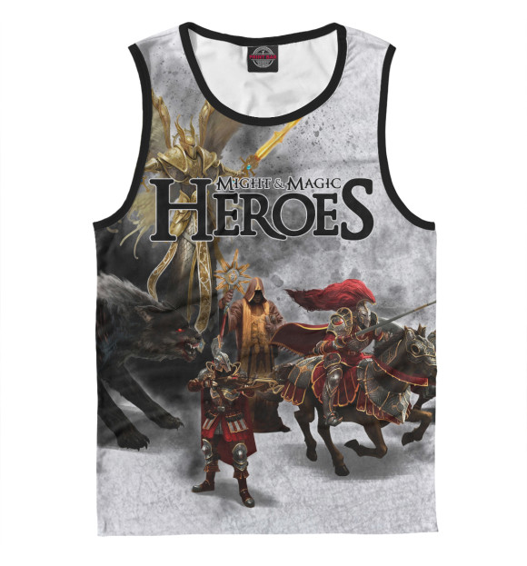 Мужская майка с изображением Heroes of Might and Magic 7 цвета Белый