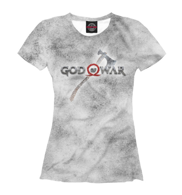 Футболка для девочек с изображением God of War цвета Белый