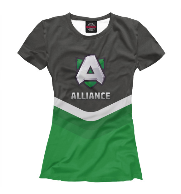 Футболка для девочек с изображением Alliance Team цвета Белый