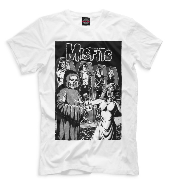 Мужская футболка с изображением The Misfits цвета Молочно-белый