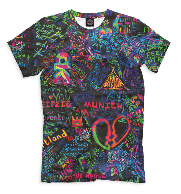 Мужская футболка с изображением Coldplay цвета Молочно-белый