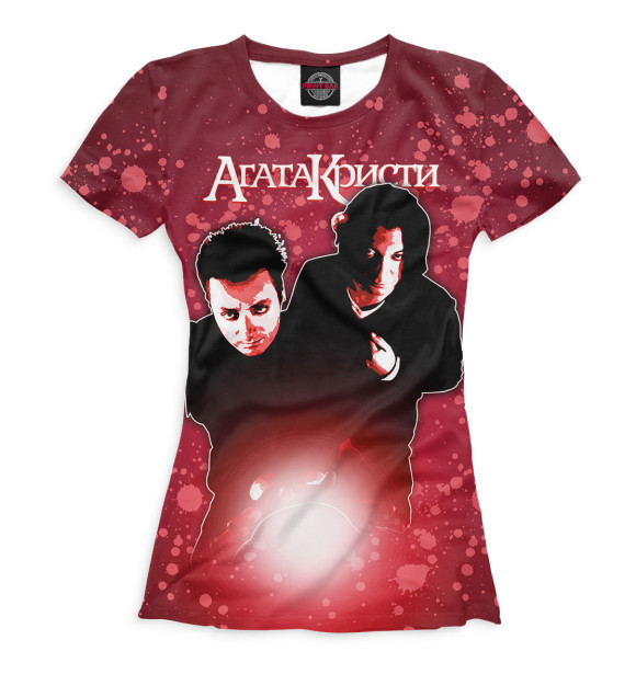 Женская футболка с изображением Агата Кристи цвета Белый