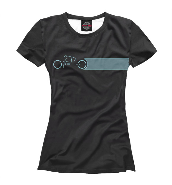 Женская футболка с изображением Electro Bike цвета Белый