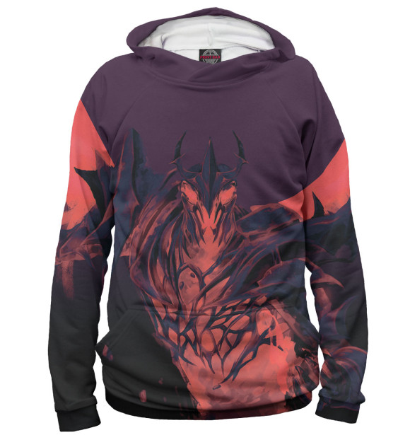 Мужское худи с изображением Shadow Fiend цвета Белый