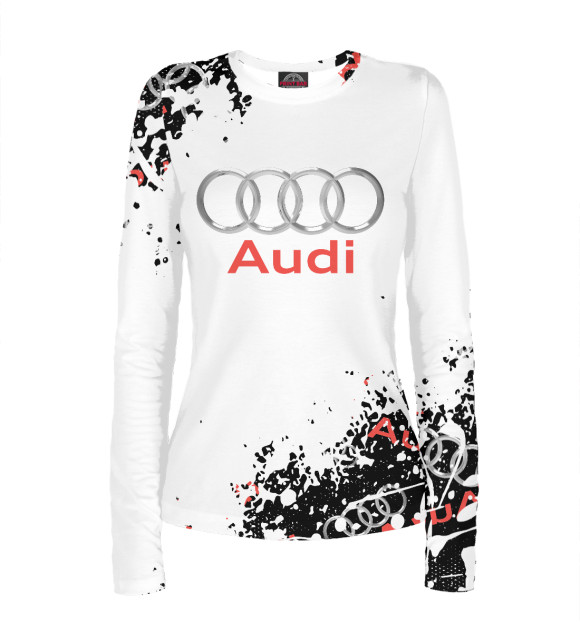 Женский лонгслив с изображением Audi цвета Белый
