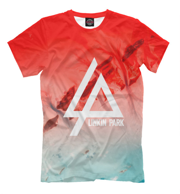 Мужская футболка с изображением Linkin Park цвета Темно-розовый