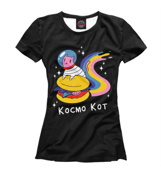 Женская футболка Космо кот