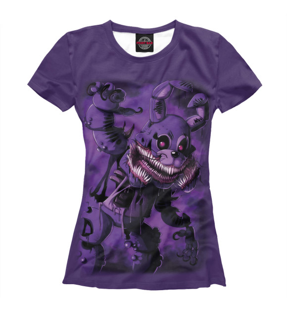 Футболка для девочек с изображением Five Nights at Freddy's цвета Белый