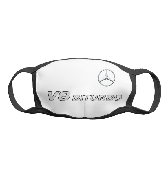 Маска тканевая с изображением V8 BITURBO цвета Белый